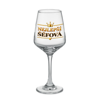 Sklenice na víno "Nejlepší šéfová" (400ml)