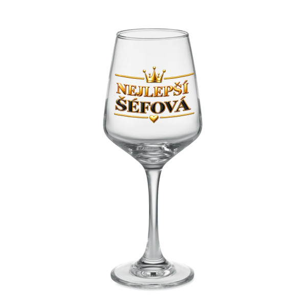 Sklenice na víno "Nejlepší šéfová" (400ml)