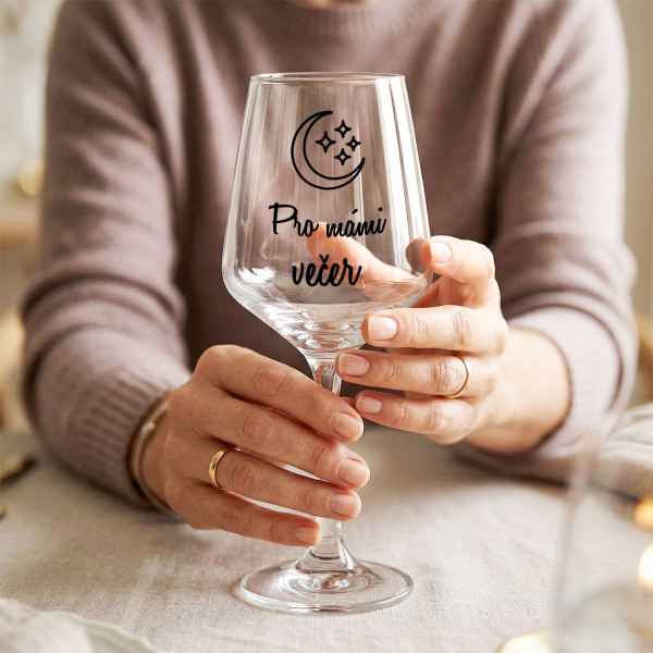 Sklenice na víno "Pro mámin večer" (400ml)