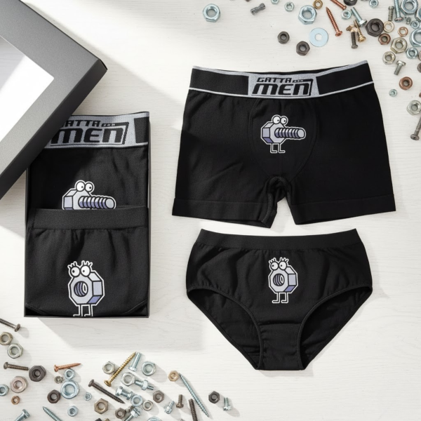 Sada spodního prádla pro páry "Neposlušné šroubky"