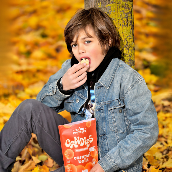Mrazem sušené bonbony "Caramel balls" od STAR CANDIES, 40g.