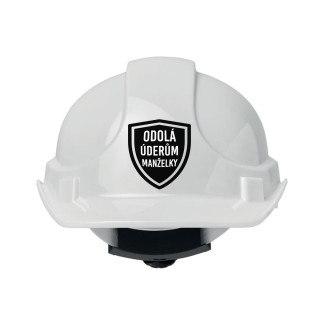 Stavební přilba "Odolá úderům manželky"