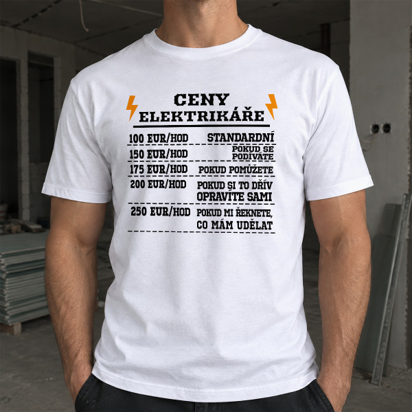 Tričko "Ceny elektrikáře"