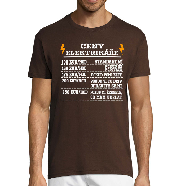 Tričko "Ceny elektrikáře"