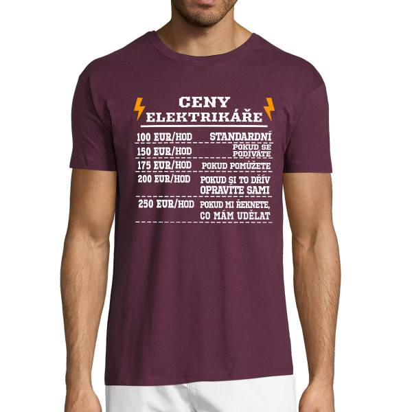 Tričko "Ceny elektrikáře"