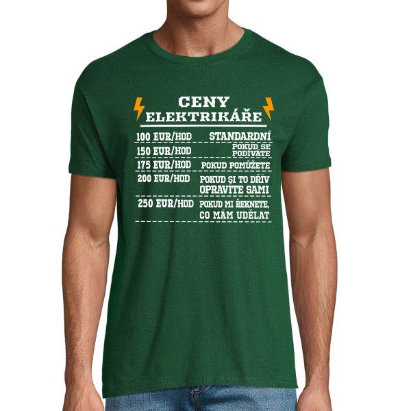 Tričko "Ceny elektrikáře"