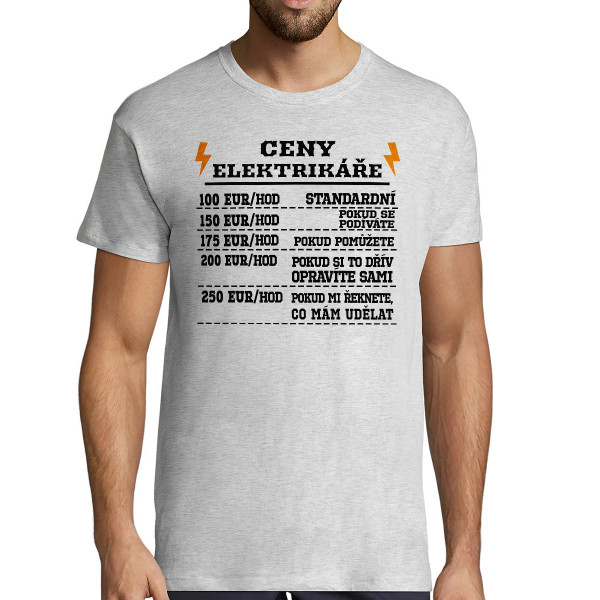 Tričko "Ceny elektrikáře"