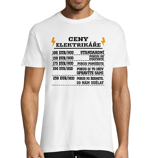 Tričko "Ceny elektrikáře"