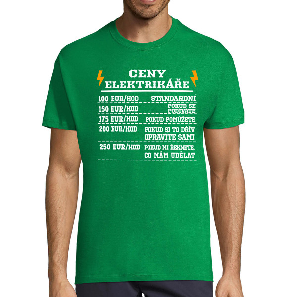 Tričko "Ceny elektrikáře"