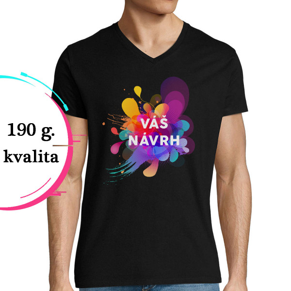 Tričko s véčkovým výstřihem s designem podle Vašeho výběru Tričko s véčkovým výstřihem s designem podle Vašeho výběru