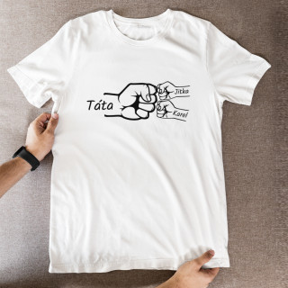 Tričko "Tátův tým" se jmény vybraných dětí