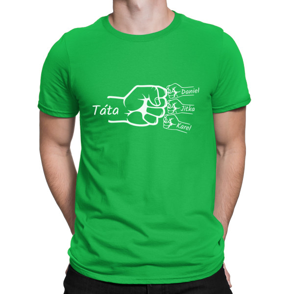 Tričko "Tátův tým" se jmény vybraných dětí
