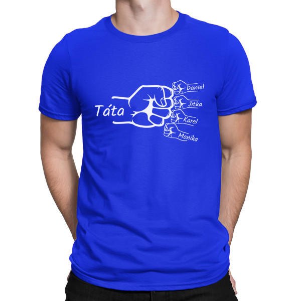 Tričko "Tátův tým" se jmény vybraných dětí