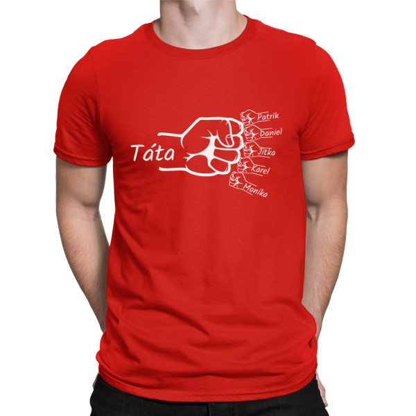 Tričko "Tátův tým" se jmény vybraných dětí