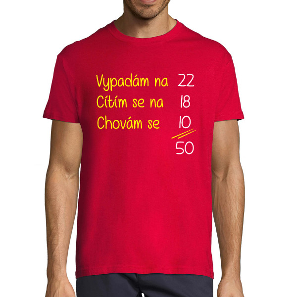 Tričko "Věk je jen číslo!" s rokem podle Vašeho výběru