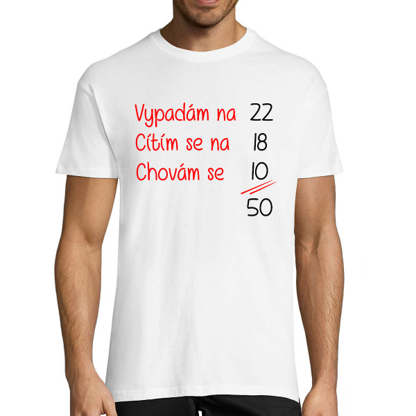 Tričko "Věk je jen číslo!" s rokem podle Vašeho výběru