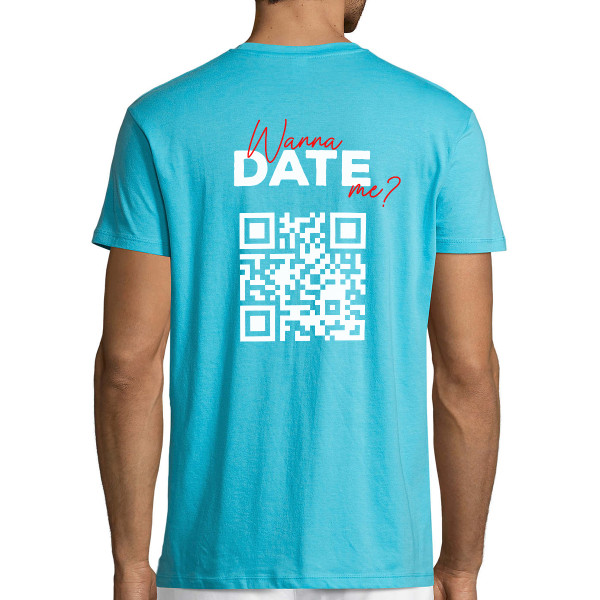 Tričko "Wanna date me" s personalizovaným QR kódem
