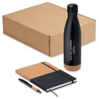 Udržitelná dárková sada "ECO Black" s textem podle vašeho výběru
