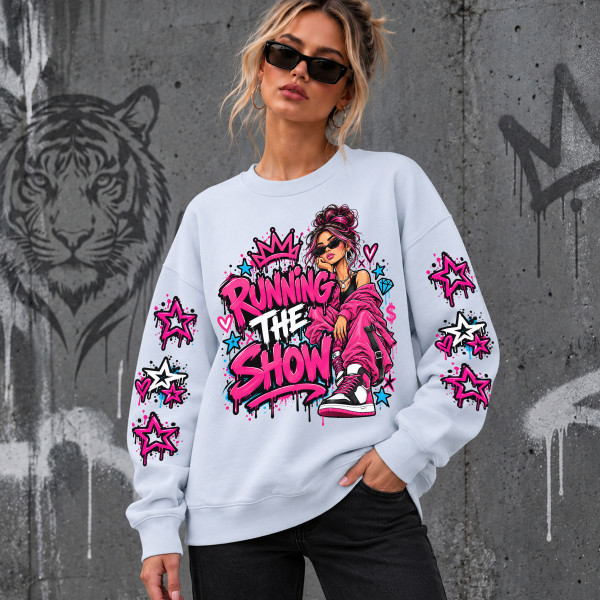 Unisexová mikina v pastelových barvách "Running the Show"