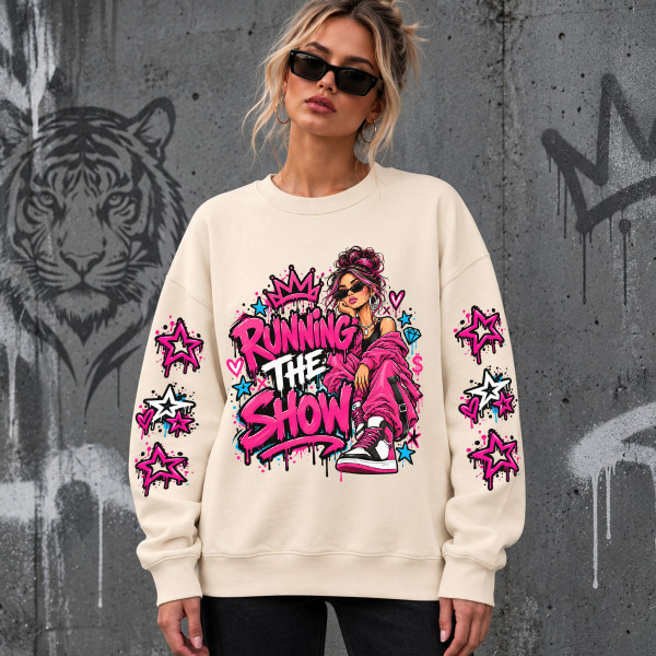 Unisexová mikina v pastelových barvách "Running the Show"