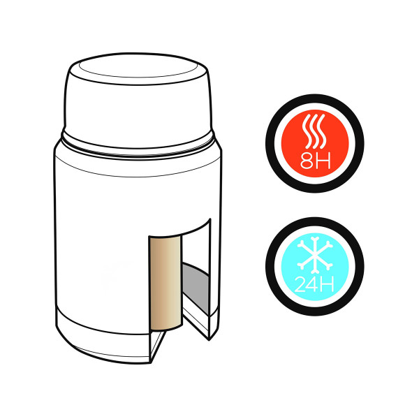 Vakuová termoska na jídlo se lžičkou "Swiss Peak Elite" (s možností gravírování za příplatek)
