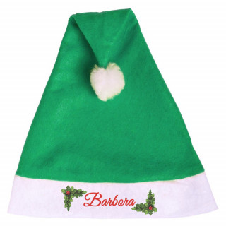 Vánoční čepice se jménem podle Vašeho výběru (zelená)
