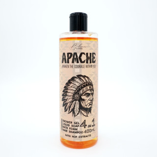 Pánský sprchový gel, šampon, pěna a mýdlo 4v1 „Apache“ (400ml)