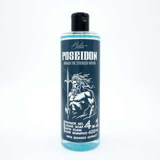 Poseidon 4 v 1 pánský sprchový gel, šampon, pěna a mýdlo (400 ml)