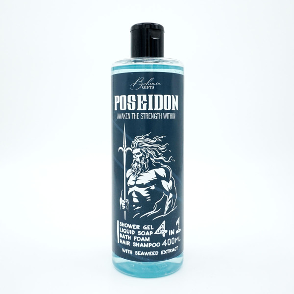 Poseidon 4 v 1 pánský sprchový gel, šampon, pěna a mýdlo (400 ml) Poseidon 4 v 1 pánský sprchový gel, šampon, pěna a mýdlo (400 ml)