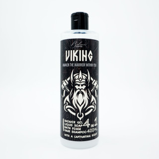 Pánský sprchový gel, šampon, pěna a mýdlo 4v1 „Viking“ (400 ml)