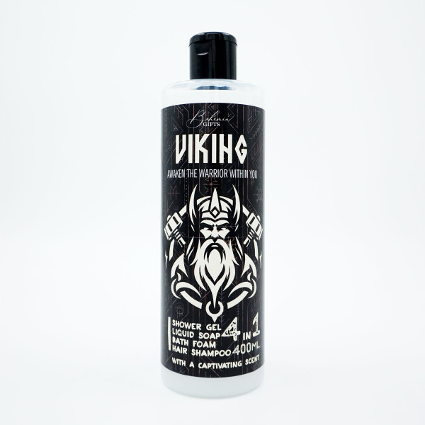 Pánský sprchový gel, šampon, pěna a mýdlo 4v1 „Viking“ (400 ml) Pánský sprchový gel, šampon, pěna a mýdlo 4v1 „Viking“ (400 ml)