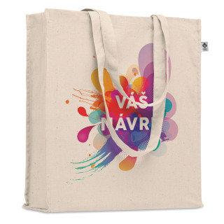 XL taška z organické bavlny s vaším designem