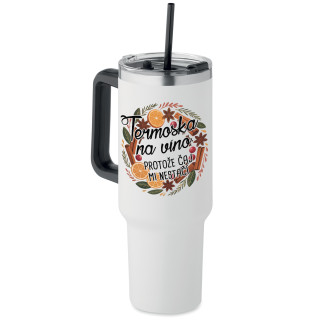 XL termohrnek "Termoska na víno" (1200ml)