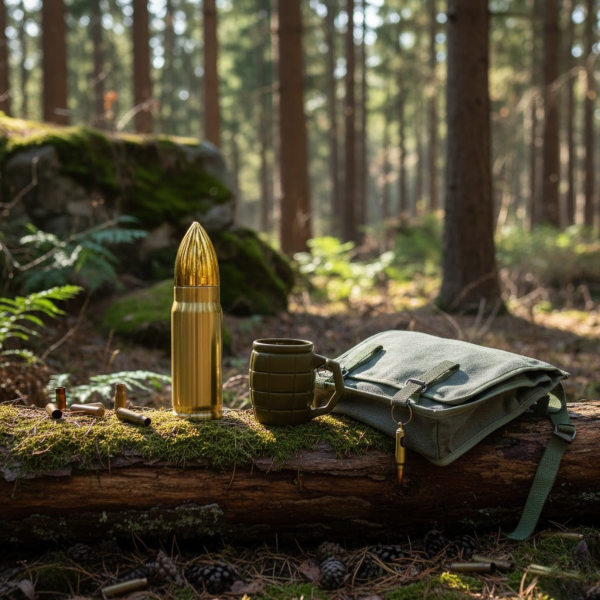 Dárková sada s vojenskou tematikou „Kulka a granát“